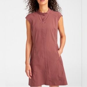 Arctyrx Cap Sleeve Cala Dress, Burgundy & Blue. XL